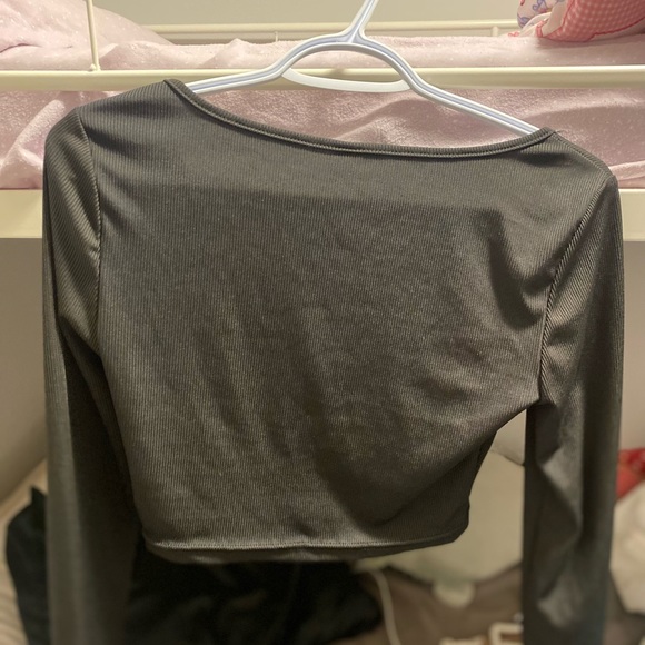 coquette black top with cream lace insert - Picture 4 of 4